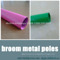 China fábrica pintada y pvc recubierto varilla poles.metal metal varas para escoba y fregona